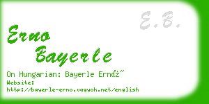 erno bayerle business card